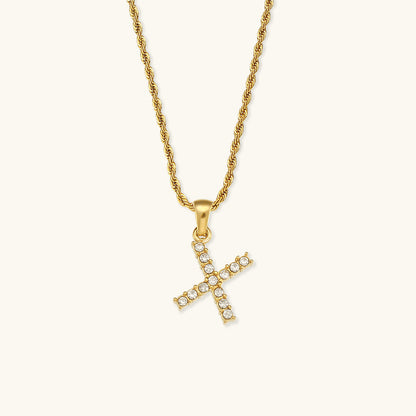 Maeve Lettre Initiale Diamant Collier