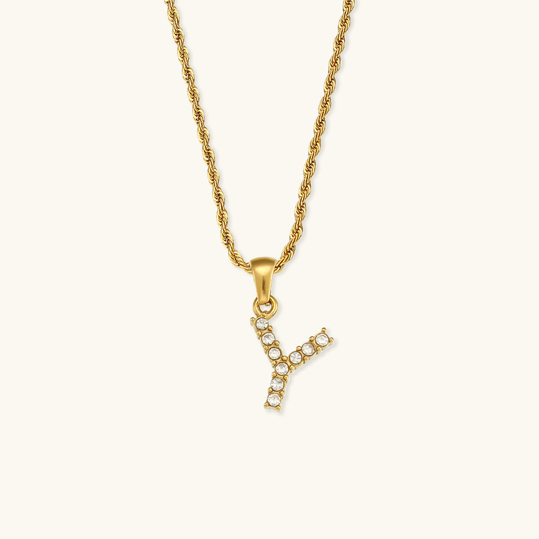 Maeve Lettre Initiale Diamant Collier