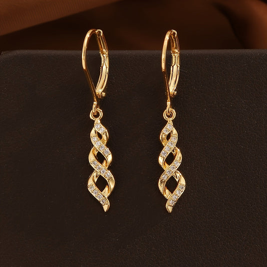 Shimmer Twist Ava Boucles d'Oreilles | Or