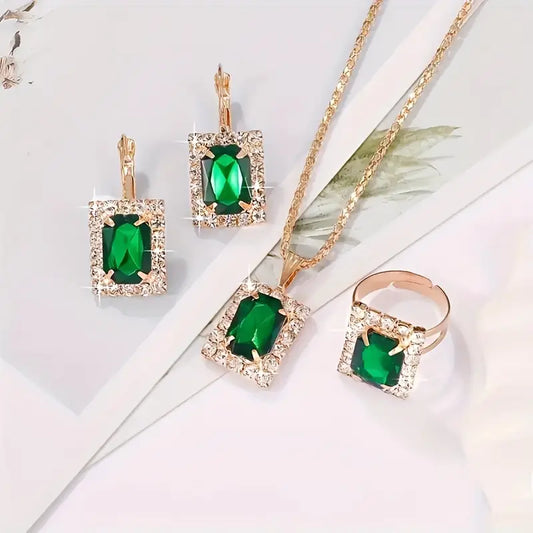 Sylvara Greenveil Bijou Set | Or Blanc