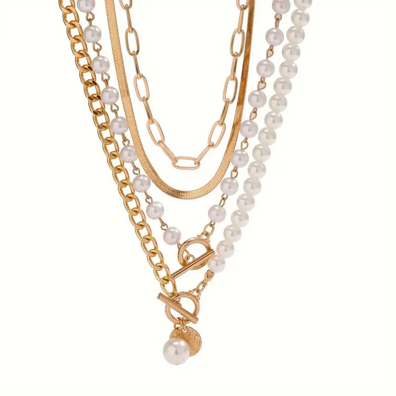 Moderne Perle Superposé Collier Set