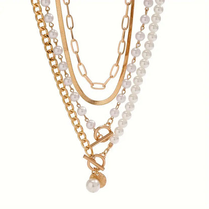 Moderne Perle Superposé Collier Set
