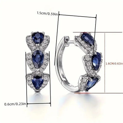 Royal Saphir Crest Boucles d'Oreilles | Or Blanc