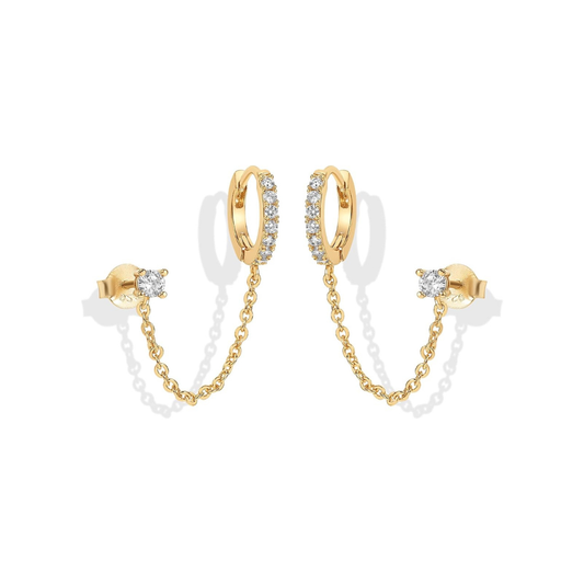 Adella Chaîne Boucles d'Oreilles | Or