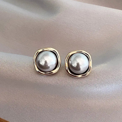 Premium Noir Perle Puces d'Oreilles