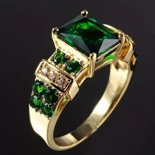Exquisite Émeraude Bague | Or