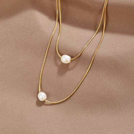 Sophisticated Superposé Perle Collier