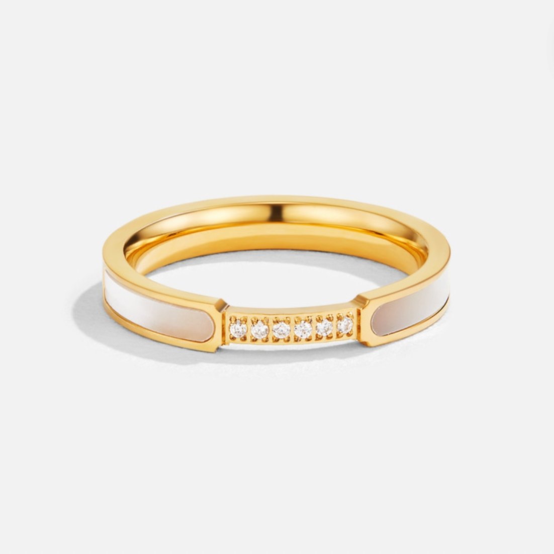 Or Incrustation Anneau Bague
